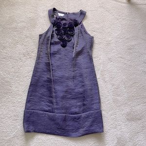 London Times dress with gold sheen